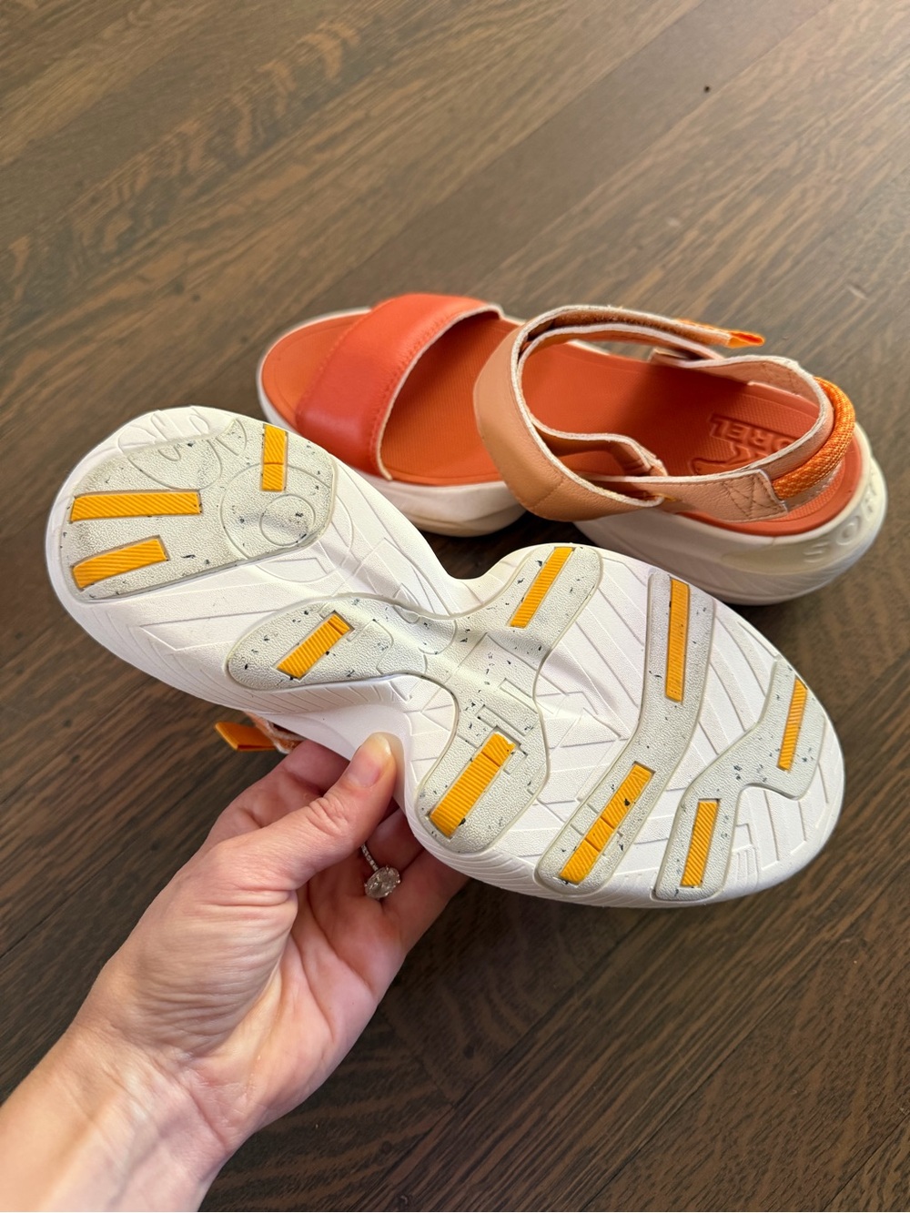 Sorel X Prana Explorer Blitz Stride Sandal Size 7.5 Orange - Picture 9 of 11